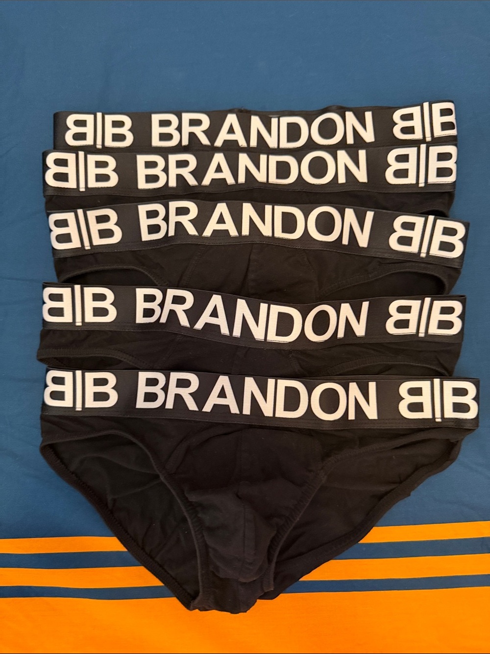 Bill & Brandon Black Logo Briefs - Pack of 5